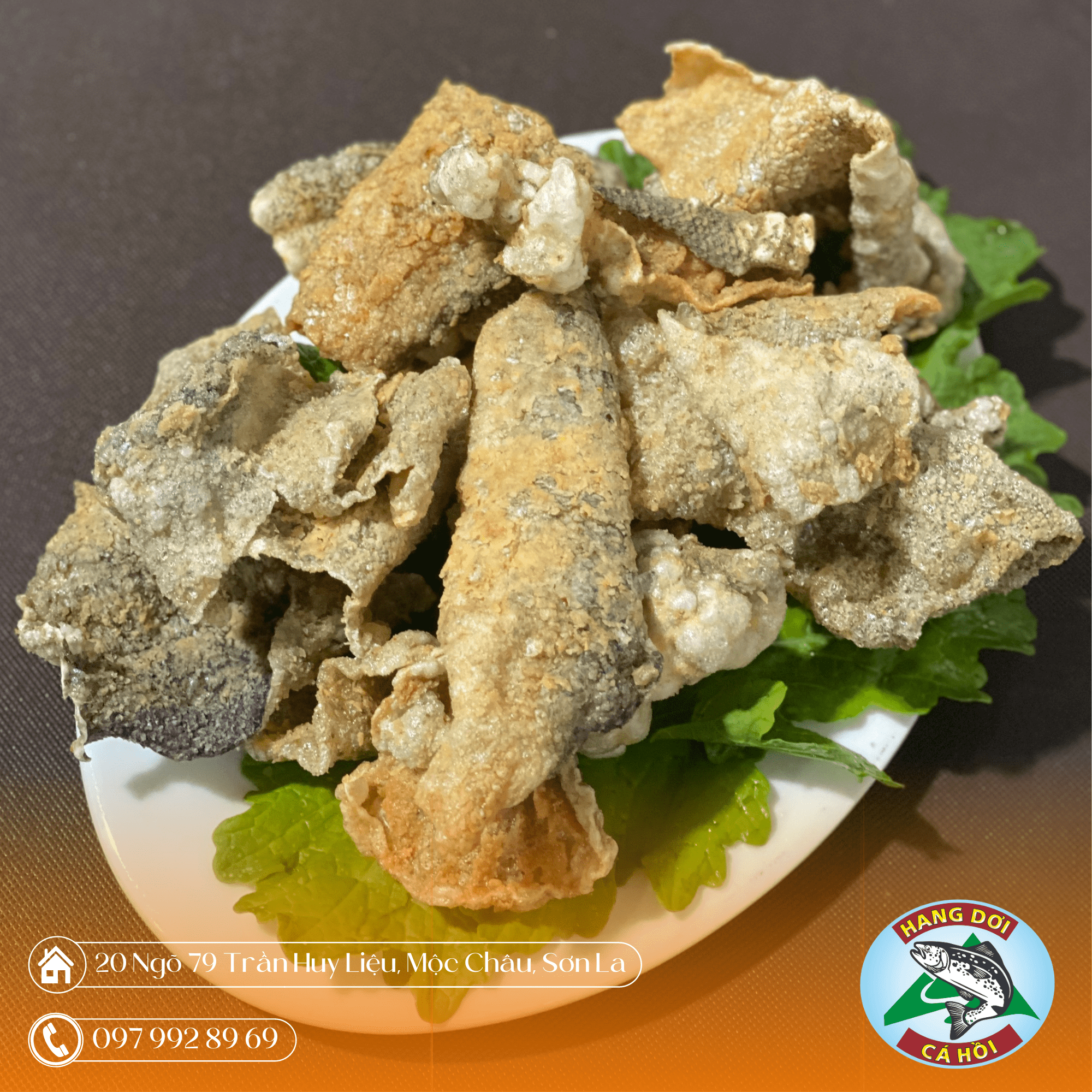 Da cá Hồi chiên giòn